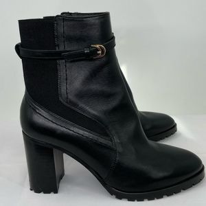 Massimo Dutti Black leather Booties Sz 6.5